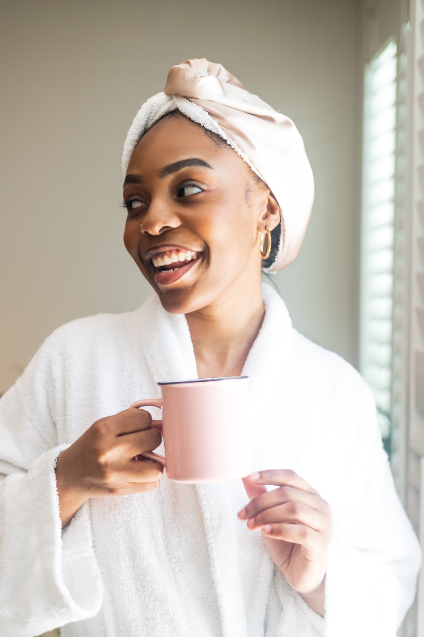 Serviette en bonnet pour les cheveux - gibou.ca