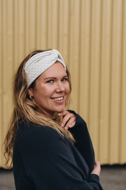 Échantillon - Bandeau à torsader XL fleur rose