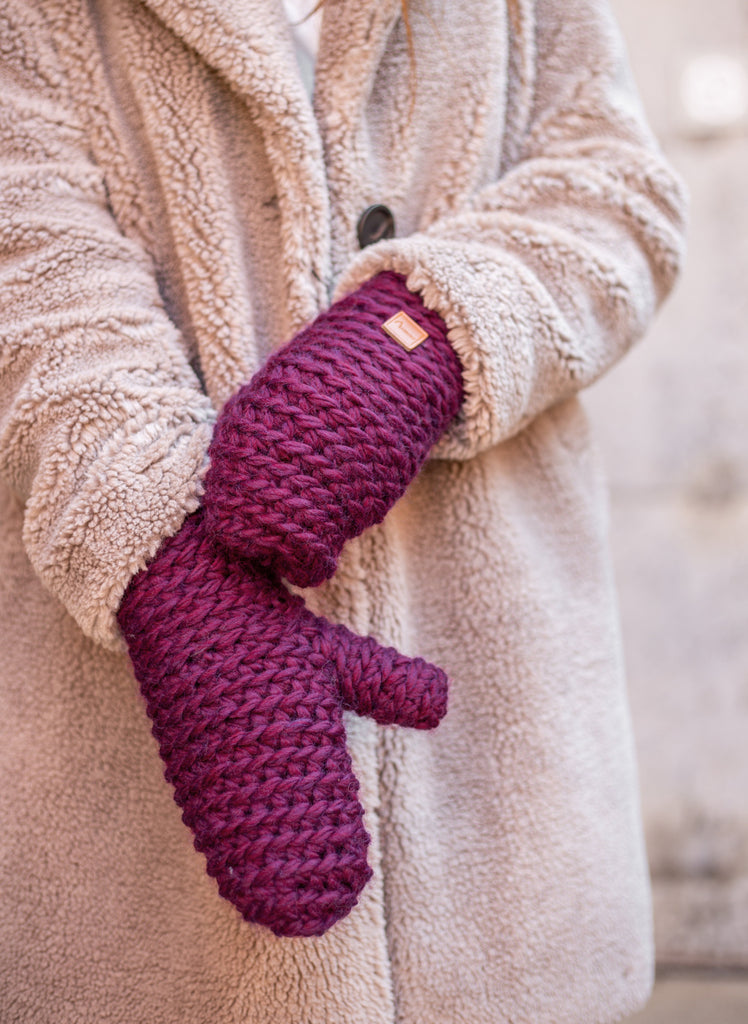 Mitaines tricotées à la main